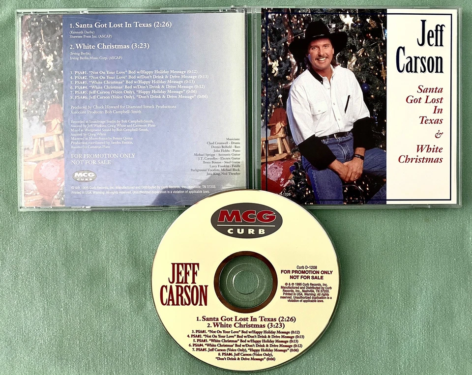 Jeff Carson        ** PROMO CD **        Santa Got Lost in Texas Foto 1 de 1