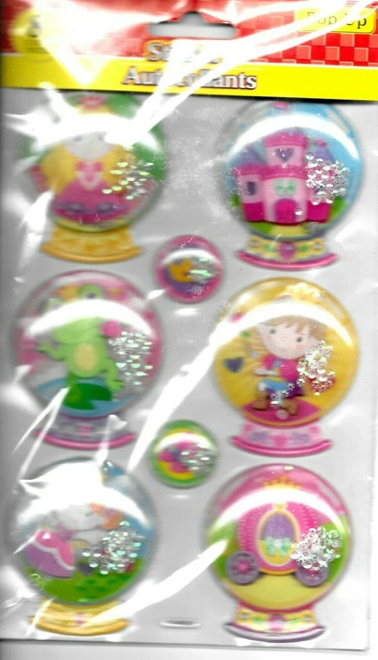 Princesa Castillo Rana Príncipe Carro Corona Zapatos Coctelera Pop-up Pegatinas Foto 1 de 1