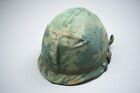 Vietnam War M1 Helmet W/Mitchell Camouflaged Cover - Dated 1965