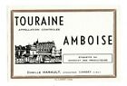 France - Vintage Wine Label - Camille Harault, Cangey - Touraine Amboise