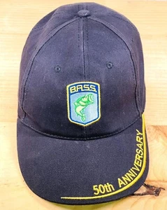 BASS 50th Anniversary Navy Blue Embroidered Hat Adjustable Cotton Cap - Picture 1 of 9
