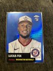 2022 Topps Chrome Platinum Lucius Fox Blue Prism Refractor Parallel Rookie Card