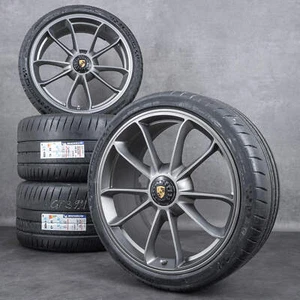 Original Porsche 20 Zoll 991 1 & 2 GT3 Platinum 0B5 Sommerräder Sommerreifen Neu - Picture 1 of 3