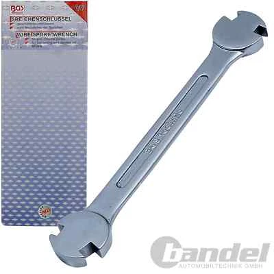 BGS SPEICHEN-SPANNSCHLÜSSEL NIPPELSPANNER SPEICHENSPANNER 6,3-5,6-5,0-4,5 mm - Bild 1 von 2