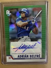 2023 Topps Big League Adrian Beltre Green Refractor Autograph #53/99 Rangers