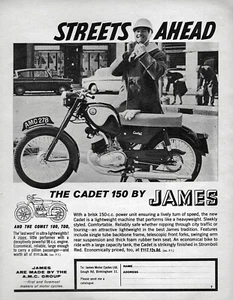 1963 James Cadet 150 Motorcycle Original Print Ad - Picture 1 of 1