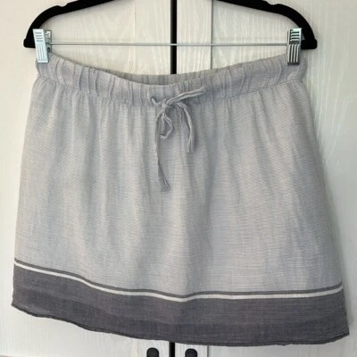 J. Crew Blue & White Striped Cotton Miniskirt with Solid Blue Border Size S - Image 1 of 4