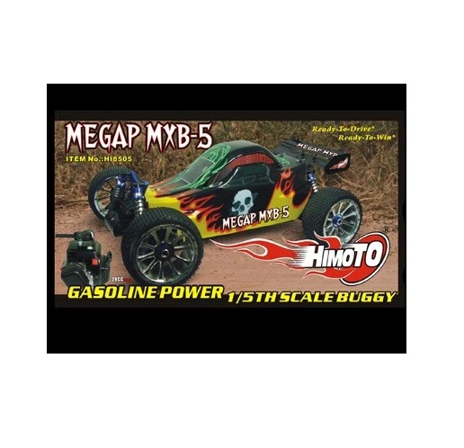 BUGGY MEGAP MXB-5 MOTORE SCOPPIO DA 32CC E RADIO 2.4ghz 4WD SCALA 1:5 HIMOTO - Immagine 1 di 1