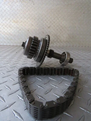 1983 83 KAWASAKI KZ550A KZ 550A 550 PRIMARY DRIVE GEAR SHAFT & CHAIN - Image 1 of 4