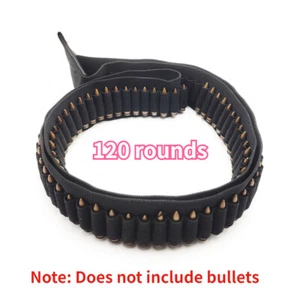 120 Rounds Rifle Bullet Cartridge Bandolier Ammo Belt Sling Shell Holder .22LR - Picture 1 of 10