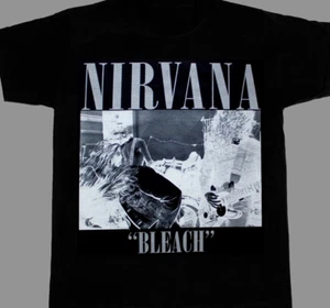 T-shirt NIRVANA band BLEACH nera manica corta tutte le taglie S-5Xl 3F453 - Foto 1 di 4