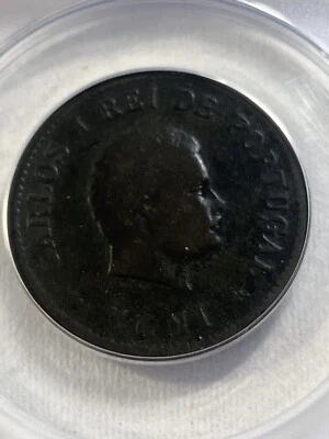 1901 India-Portuguese 1/2 Tanga (30 Reis) Graded F 12 by ANACS Low Mintage - Image 1 of 4