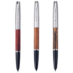 Wooden Fountain Pens Handmade Retro Simple Daily Writing Collector Gifts - Picture 1 of 15