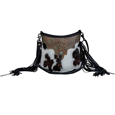 Myra Bag Ladies Configure Leather & Hairon Western Shoulder Bag S-3378 - Image 1 of 3