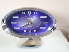 VINTAGE Mcm Space Age Table Clock  2 JEWELS Retro Classic MADE IN JAPAN Coral
