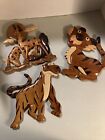 Wooden Puzzle Animals wall decoration 3 Colors Wooden Hanging Art 2 Dimensional