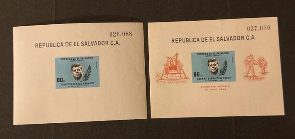 El Salvador Scott #C214 & C214a nunca articulado - Imagem 1 de 1