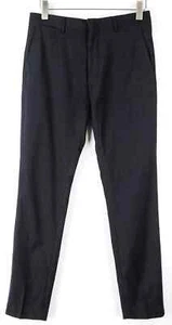 Antony Morato Pantaloni Da Uomo UK30 Blu Slim Fit Pieghettati In Mistura Di Lana - Foto 1 di 9