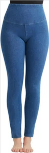 Yummie Women's Signature Waistband Denim Cotton Legging, Mid Wash Blue, Sz SM - Picture 1 of 6