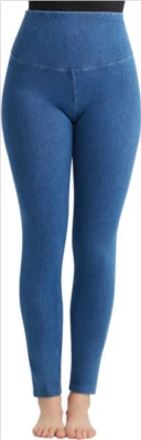 Yummie Women's Signature Waistband Denim Cotton Legging, Mid Wash Blue, Sz SM Foto 1 de 4