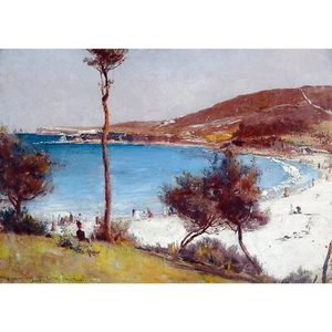 Tom Roberts, Holiday Sketch at Coogee, 1888, Lustre Canvas Print, B1 Size - Picture 1 of 10