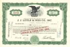 J.J. Little And Ives Co., Inc. - Printer Stock Certificate - General Stocks