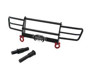 KYX Steel Full Width Push Bar Front Bumper TRX-4 SCX10 II Redcat GEN8 ScoutII - Picture 1 of 12