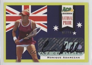 2013 Ace Authentic Grand Slam National Pride Green /10 Monique Adamczak Auto