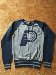 47 Brand Women's Pacers Blue and Gray Sweater Size Small Jersey Style NBA - Picture 1 of 6