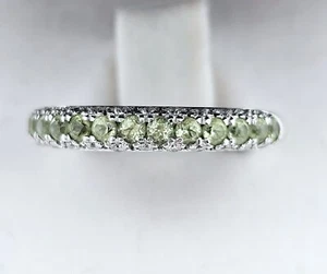 Vintage Bailey Banks & Biddle Diamant & Peridot 18K Gold Bandring ~#6499 - Bild 1 von 9
