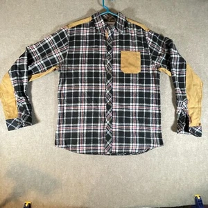 Jordan Craig Legacy Edition Men's Size Large Blue Plaid Flannel L/S Button Shirt - Picture 1 of 9