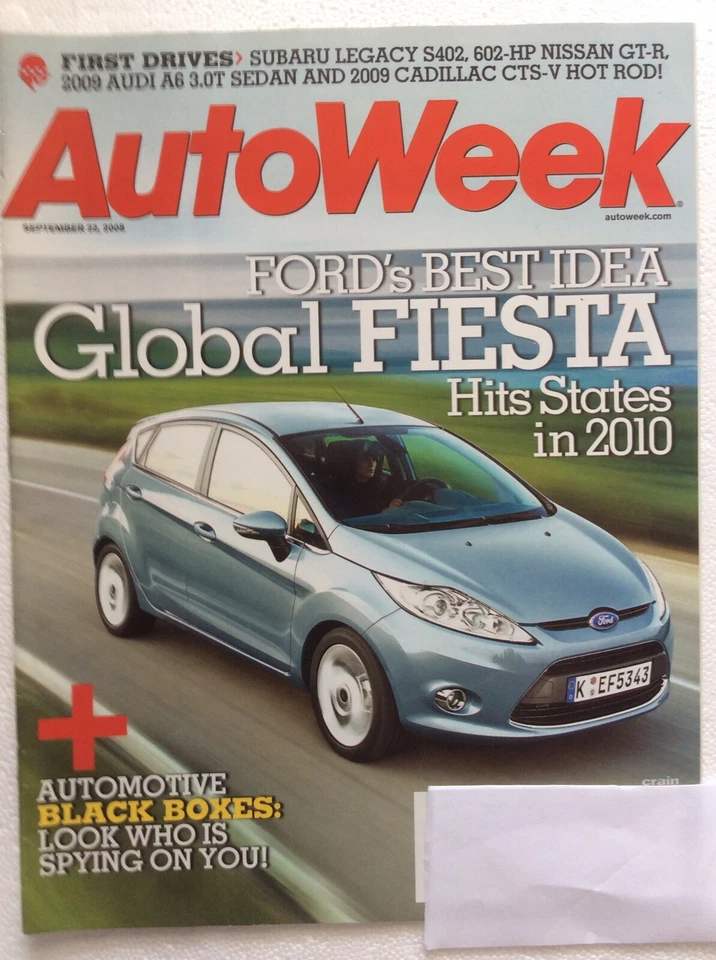 Autoweek Magazine September 22, 2008 - Cadillac CTS-V - Audi A6 - Joey Logano Foto 1 de 4