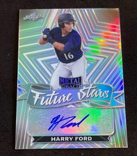 2021 Leaf Metal Draft Harry Ford AUTO Silver Stars Refractor #FS-HF1