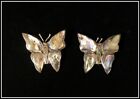 Two Figural Butterfly Paca Mexico Sliver & Mother Of Pearl Pin/Brooch #A2032