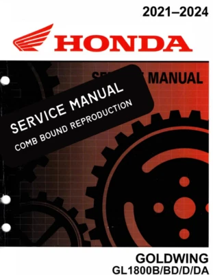 2021-2024 Honda Goldwing GL1800B/BD/D/DA  Service Shop Manual, Comb Bound - Image 1 of 4