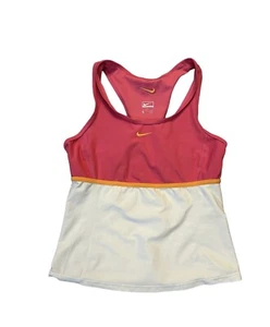 Nike Dri-Fit Tank Top Racerback Training Workout Running Pink White Size Small - Picture 1 of 3