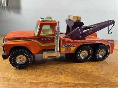 Nylint Big Pumpkin Orange Wrecker Pressed Steel Tow Truck Vintage  16". - Image 1 of 4