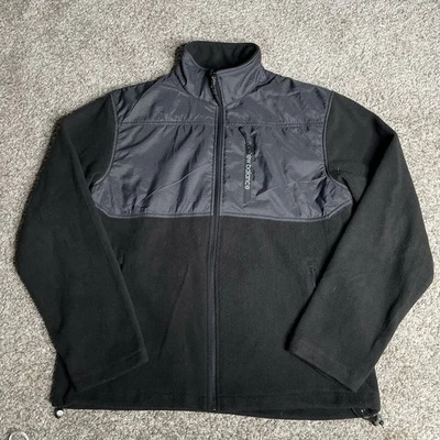 New Balance Fleece Jacket Mens Medium Black Gray Full Zip Outdoor Gorp Utility - Image 1 of 4