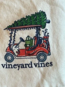 Men’s Vineyard Vines Christmas Golf Cart Pocket Long-Sleeve Tee Size Large - Picture 1 of 8