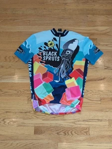 Maglia ciclismo astratta colorata Castelli Black Spruts vintage vedi foto -M56 - Foto 1 di 9