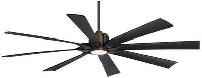 70" Possini Euro Defender Bronze Black LED Ceiling Fan with Remote - Image 1 of 4
