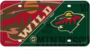 Minnesota Wild Metal Auto Tag License Plate, Split Design, 6x12 Inch - Picture 1 of 1
