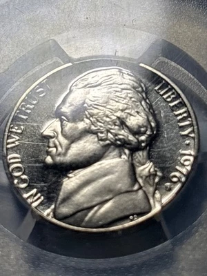 1976-S Jefferson Nickel – PCGS PR69DCAM – Deep Cameo Bicentennial-Era Proof – Pr - Image 1 of 4