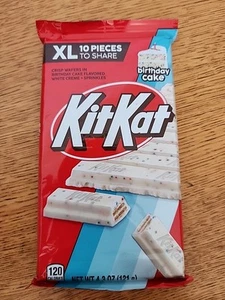 KIT KAT Birthday Cake Flavored Crème with Sprinkles, Crisp Wafers XL 4.3 Oz 121G - Picture 1 of 4