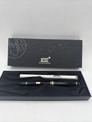 Bolígrafo MontBlanc Meisterstuck 163 1995 resina negra chapada en oro LEER Foto 1 de 4