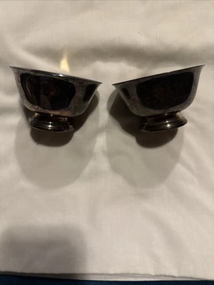 2 серебряные репродукции чаши Paul Revere от Wm Rogers Petite - Изображение 1 из 4