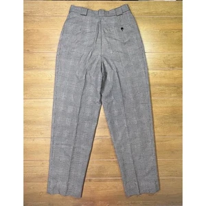 Pantalone donna plissettato lana a quadri oro di Giorgio Sant'Angelo da collezione tg 12 - Foto 1 di 8