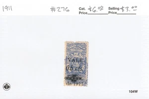 Nicaragua / Repubblica del Nicaragua #276 Supplemento "Sigillo" Usato 1911 - Foto 1 di 1