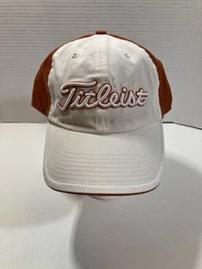 Titleist Adjustable Hat White Orange Embroidered - Picture 1 of 6