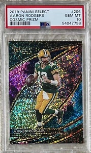 2019 PANINI SELECT COSMIC PRIZM AARON RODGERS PSA 10 - Picture 1 of 2